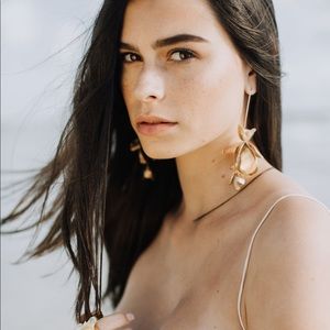 A.B. Ellie / HDWR Magnolia Stem Drop Earrings